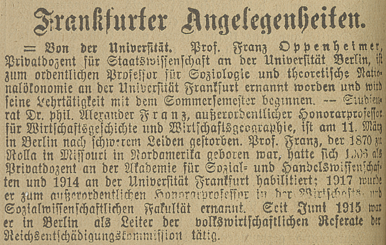 English Version – 100 Jahre Soziologie an der Goethe-Universität